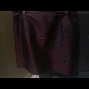 Ann Taylor 100%Silk Mini Skirt